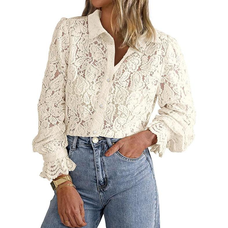 ILAW™ - Chic Long Sleeve Button Down Blouse