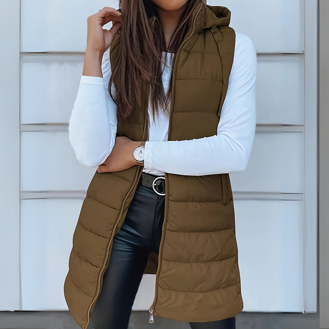 Annie Boutique | Sabrina Lightweight Sleeveless Puffer Vest
