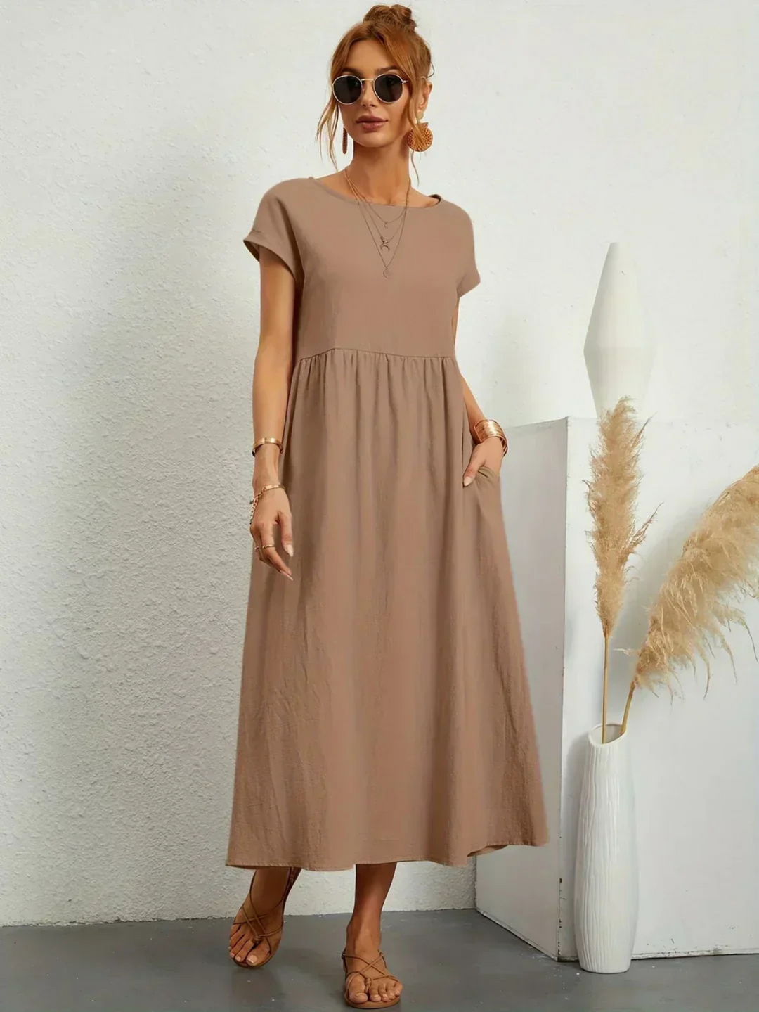 Annie Boutique™ | Elegant Round Neck Dress