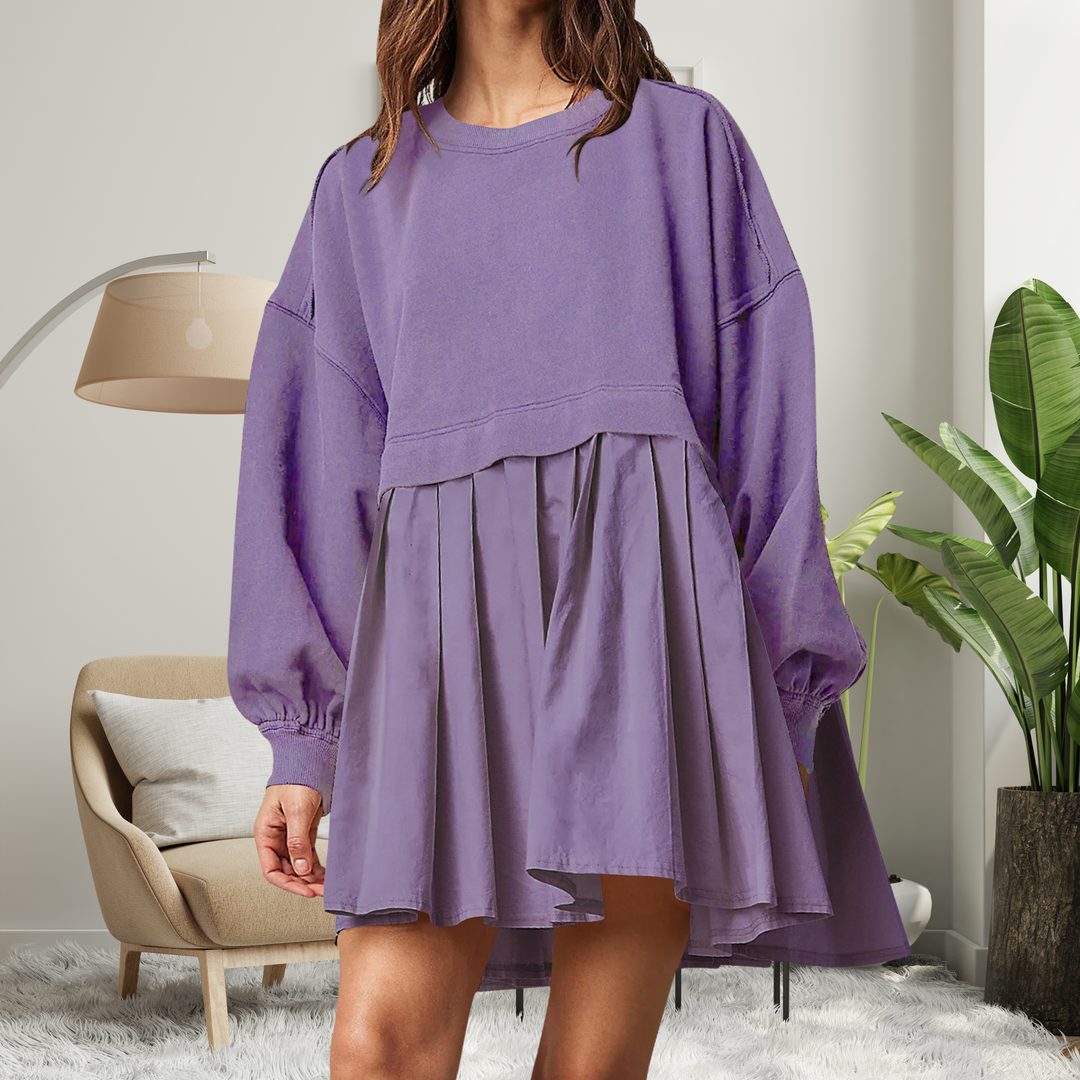 KARIYAH™ - Cozy Loose-Fit Long Sleeve Midi Dress