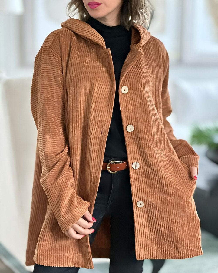 Lydia™ - Cozy Corduroy Hooded Jacket
