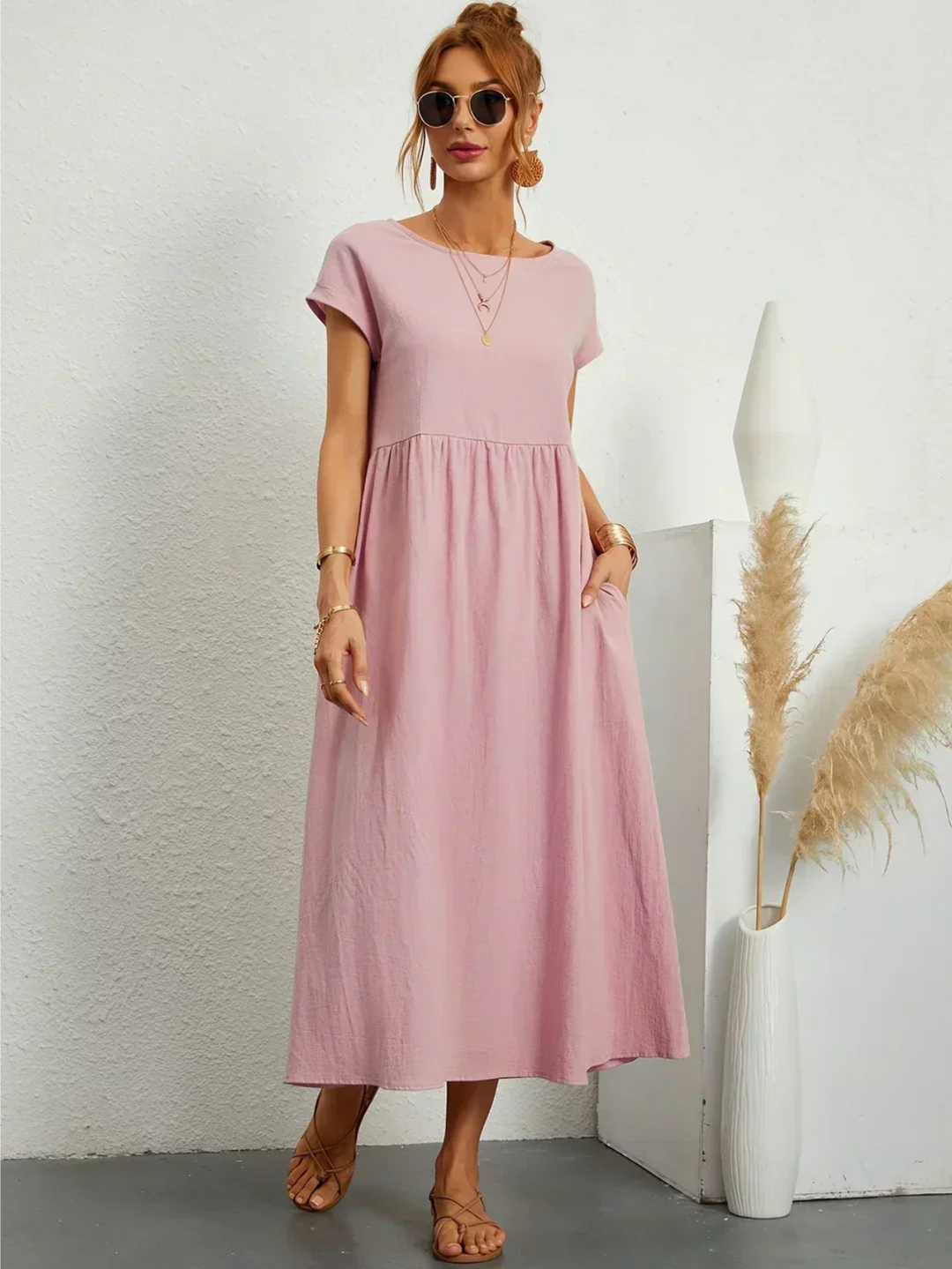 Annie Boutique™ | Elegant Round Neck Dress