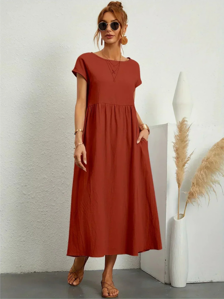 Annie Boutique™ | Elegant Round Neck Dress