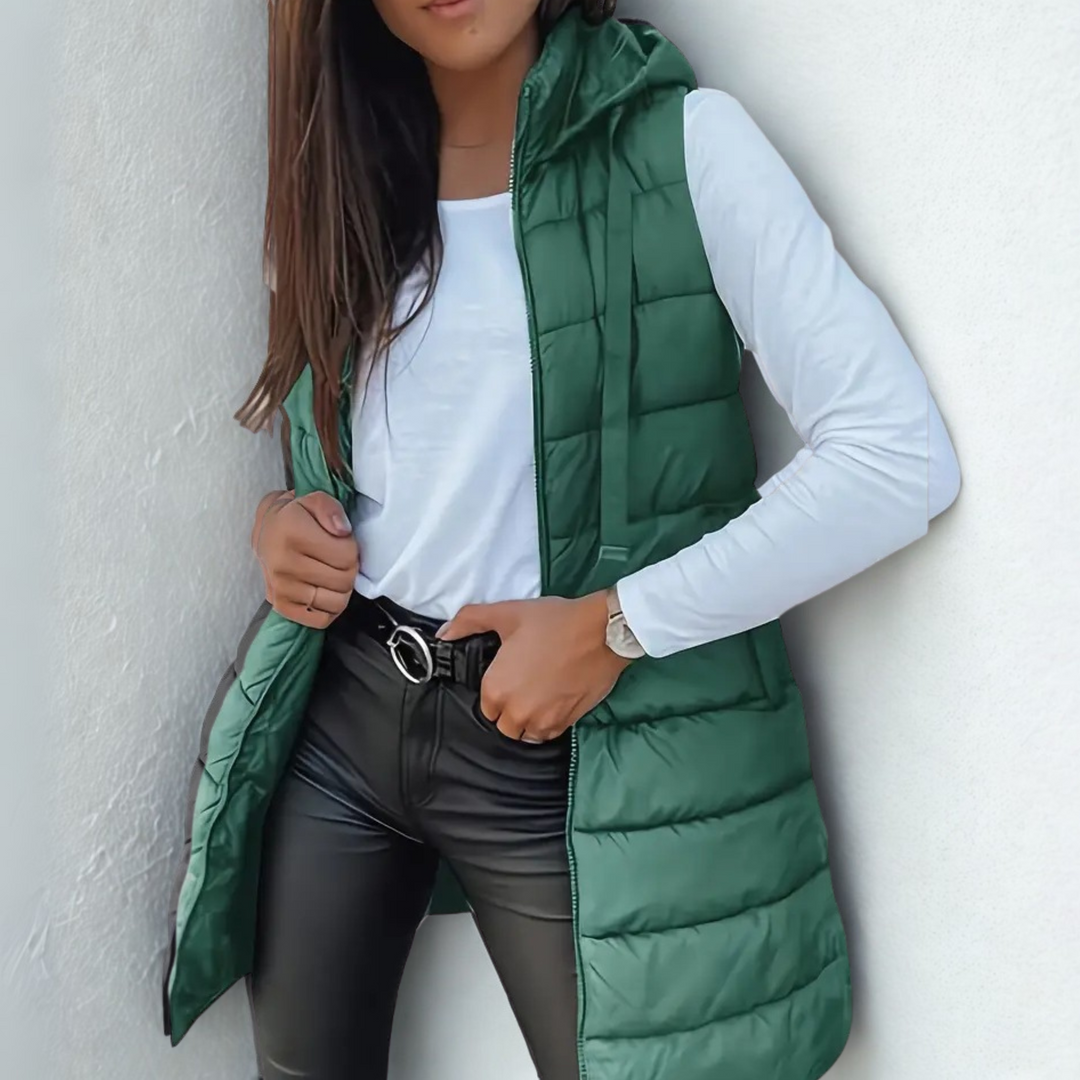Annie Boutique | Sabrina Lightweight Sleeveless Puffer Vest