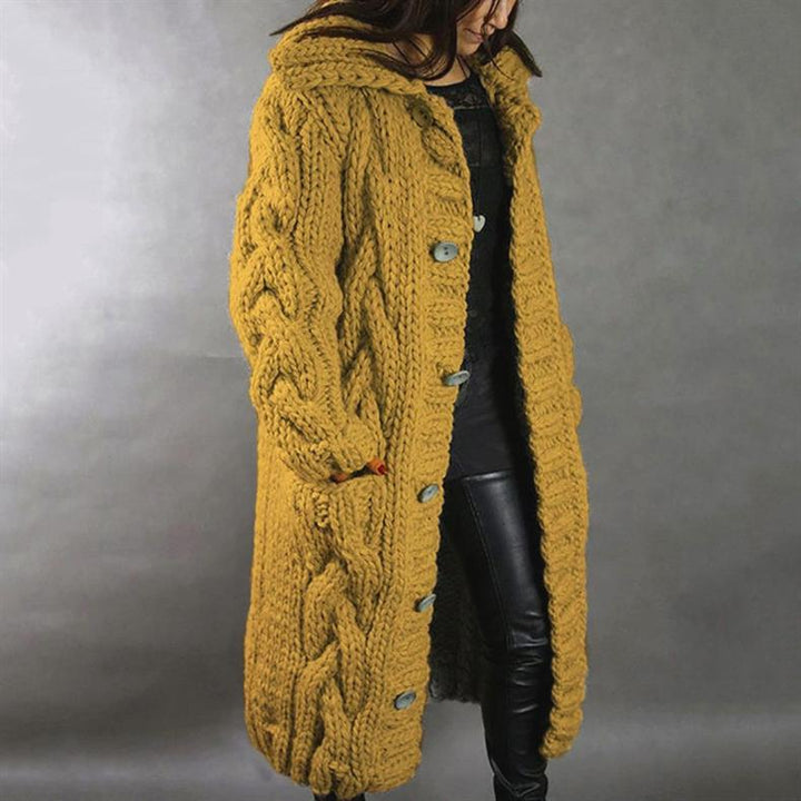 Karin - Elegant Cosy Coat With Tummy Coverage