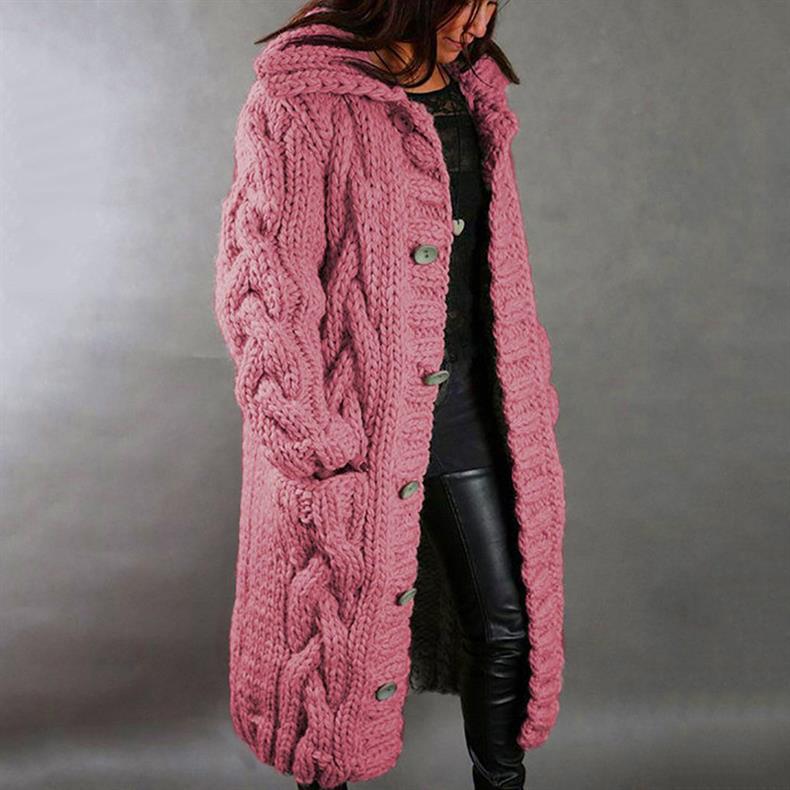 Karin - Elegant Cosy Coat With Tummy Coverage