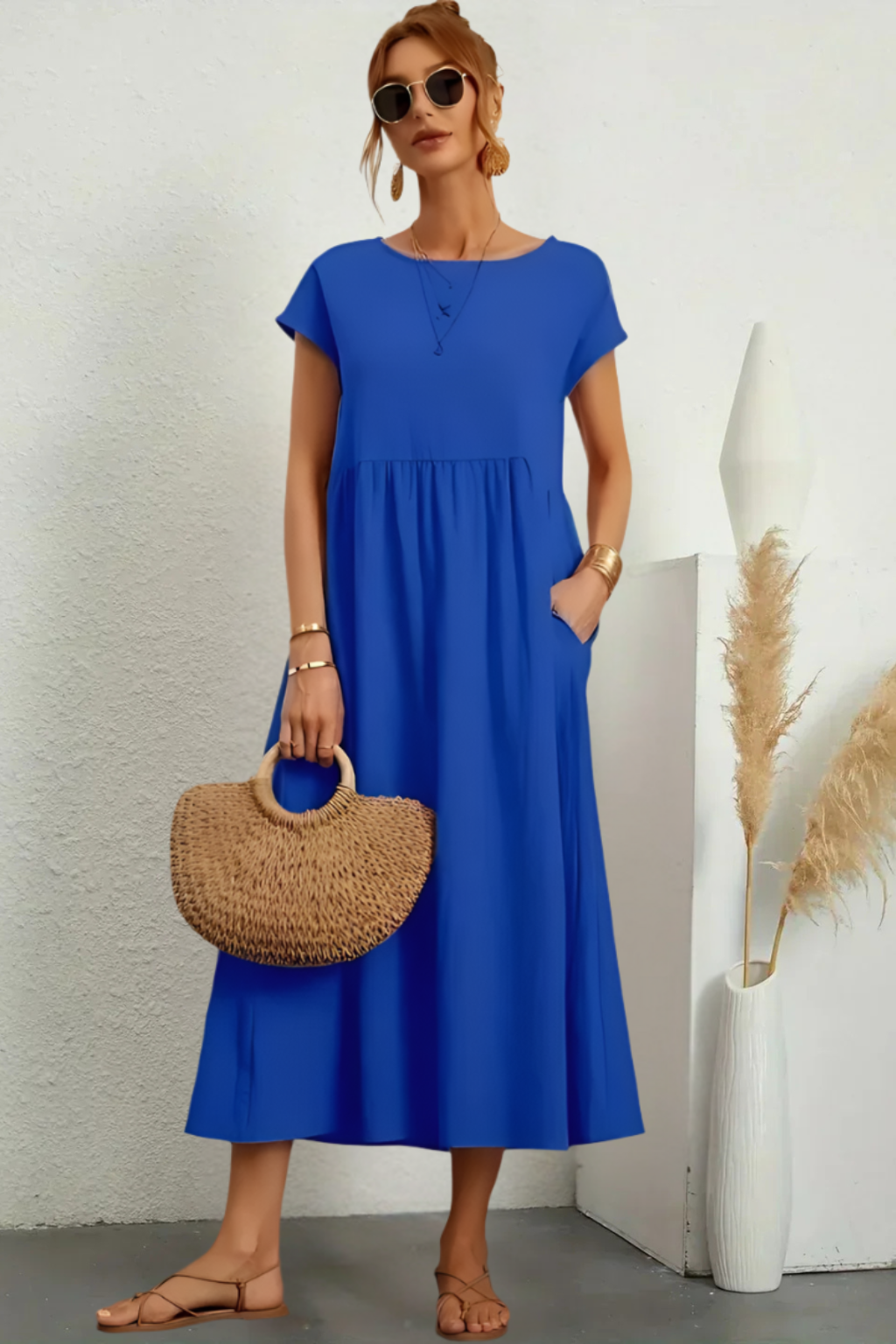 Annie Boutique™ | Elegant Round Neck Dress