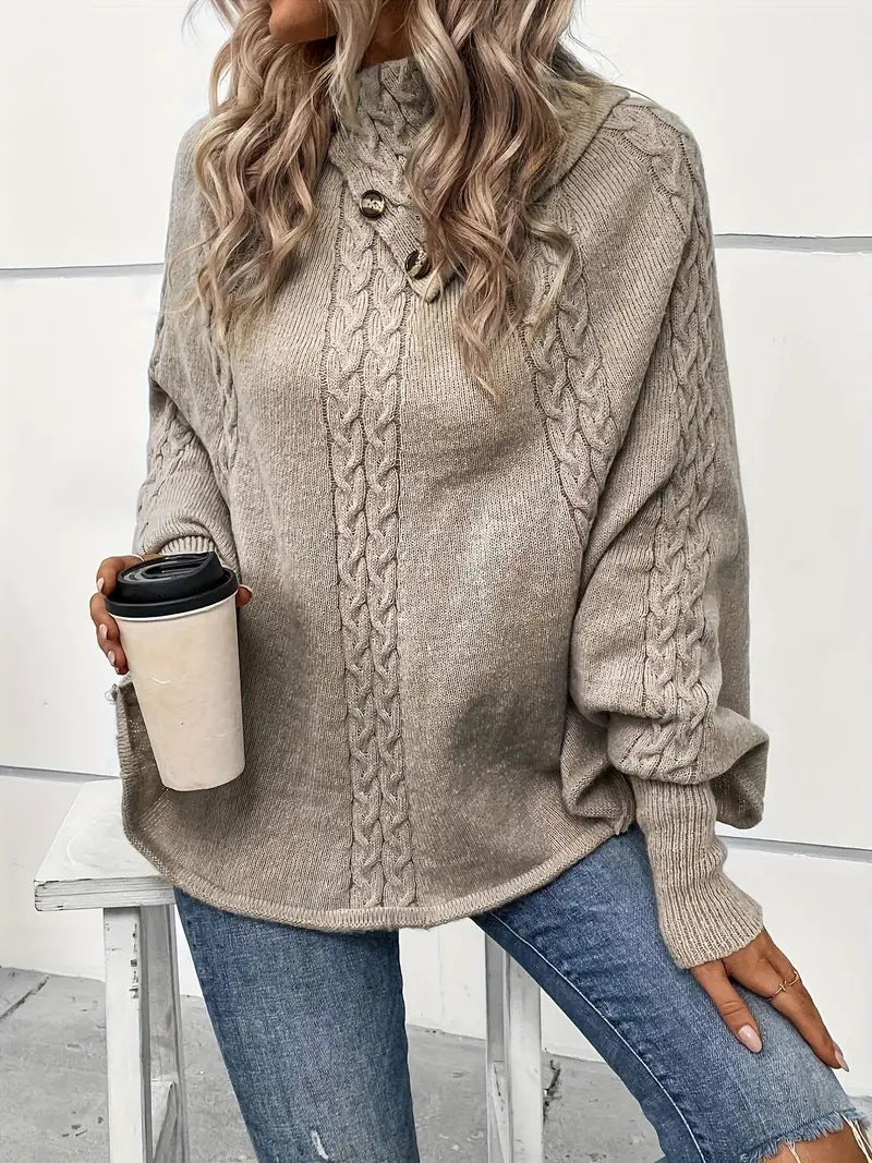 Annie Boutique™ | Cozy Knit Button Sweater