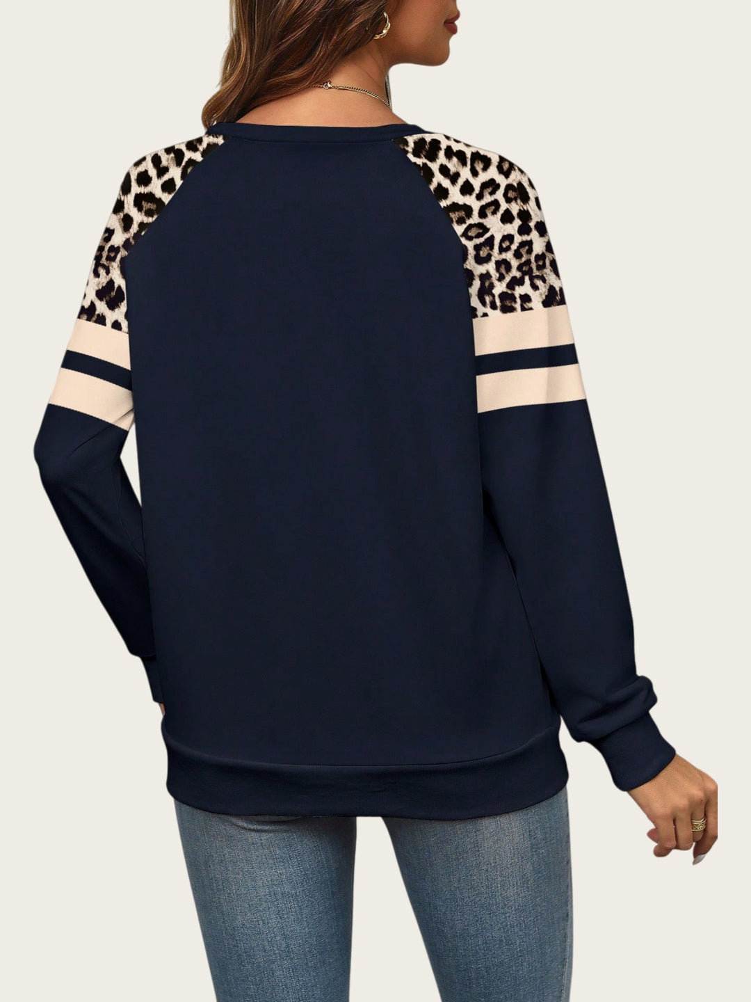 Annie Boutique™ | Chic Leopard Patch Sweatshirt