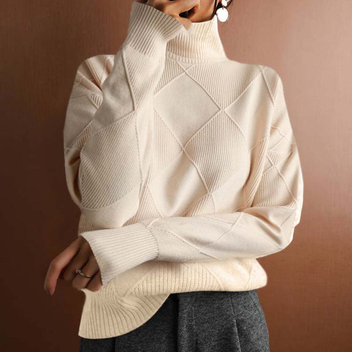Annie Boutique™ | Sarah Textured Turtleneck Knit Sweater