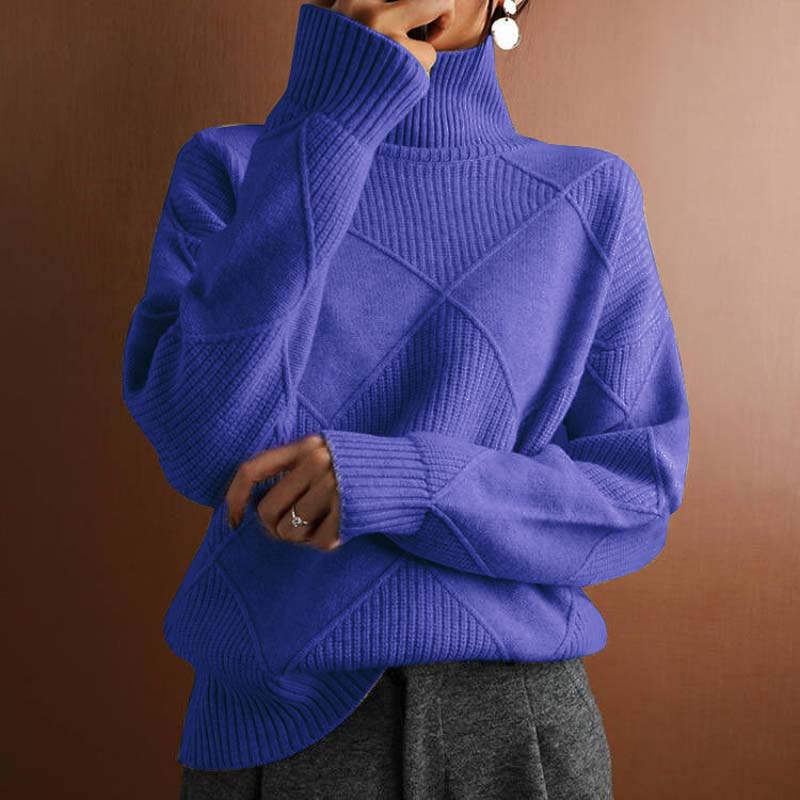 Annie Boutique™ | Sarah Textured Turtleneck Knit Sweater