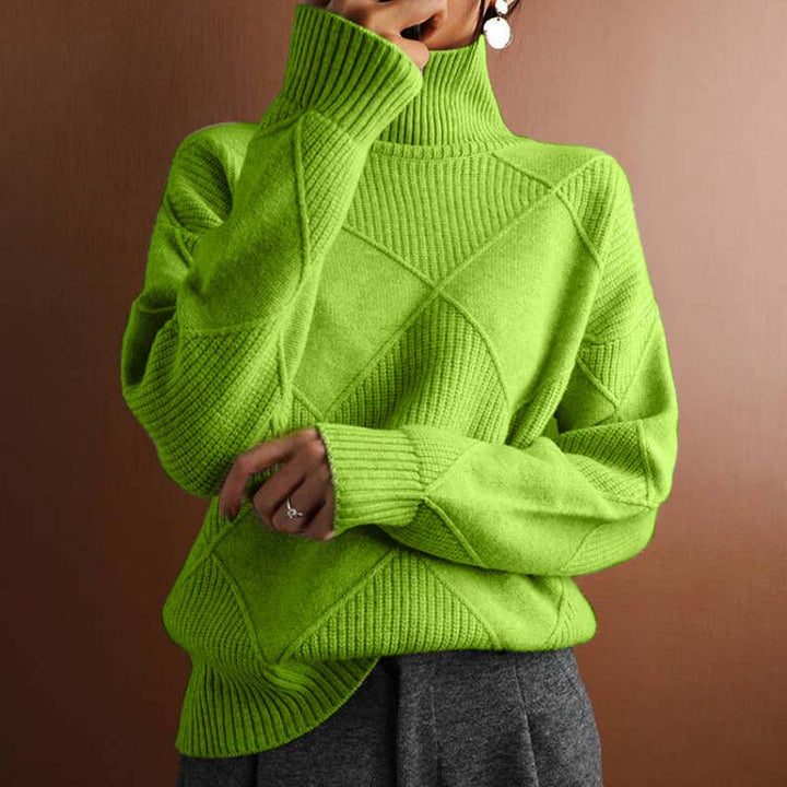 Annie Boutique™ | Sarah Textured Turtleneck Knit Sweater