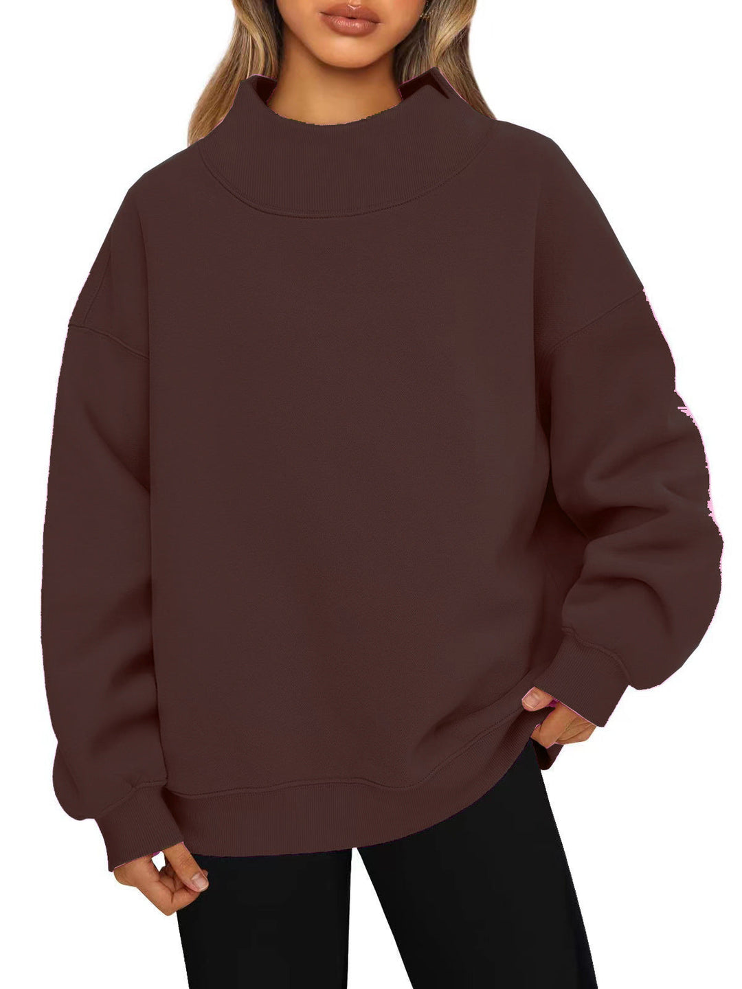 Annie Boutique™ | Essential High Collar Sweatshirt