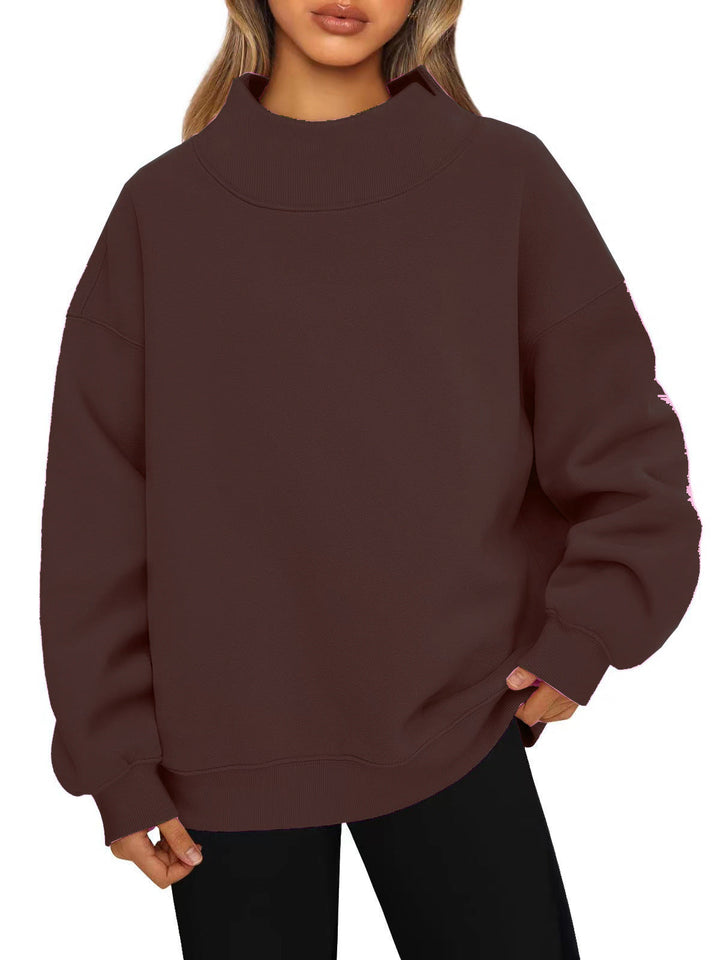 Annie Boutique™ | Essential High Collar Sweatshirt