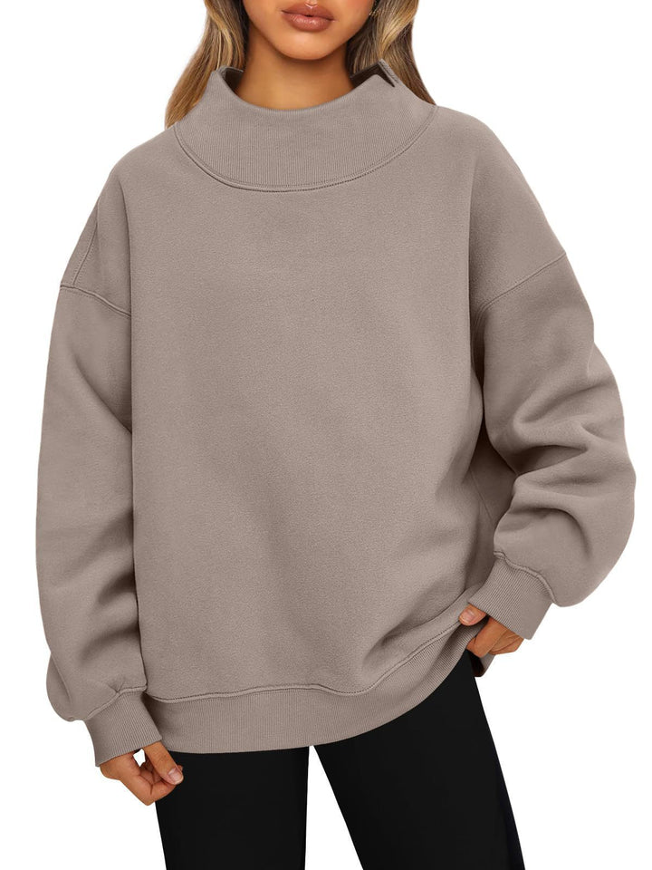 Annie Boutique™ | Essential High Collar Sweatshirt