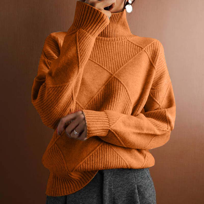 Annie Boutique™ | Sarah Textured Turtleneck Knit Sweater