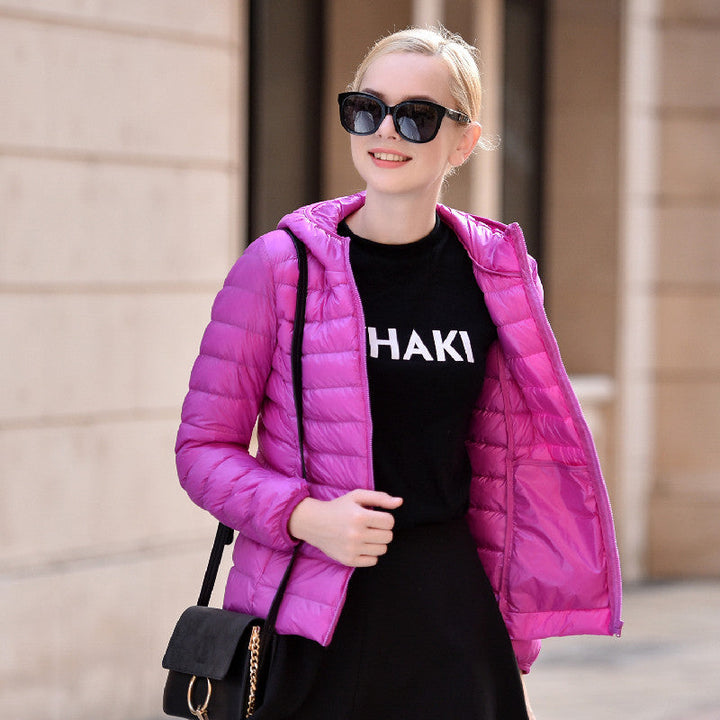 LIYANNA™ - Comfy Plus Size Lightweight Hooded Long Sleeve Puffer Jacket