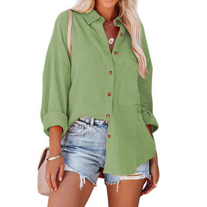 WOLLY™ - Casual Button Down Long Sleeve Blouse