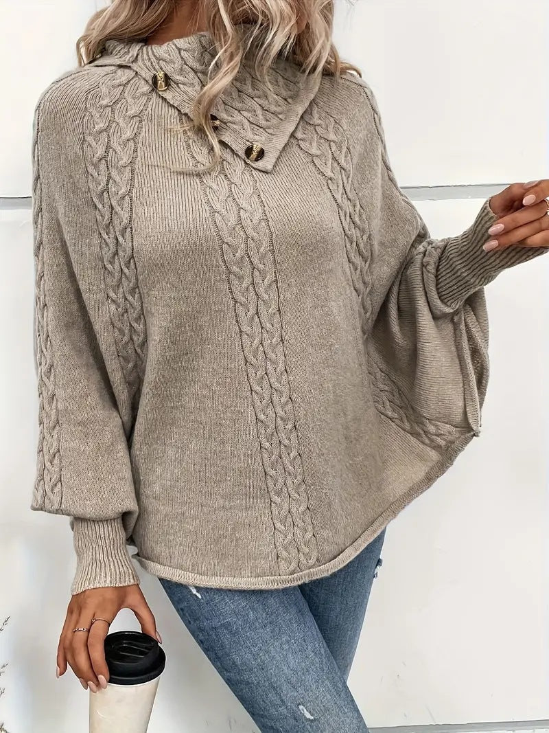 Annie Boutique™ | Cozy Knit Button Sweater