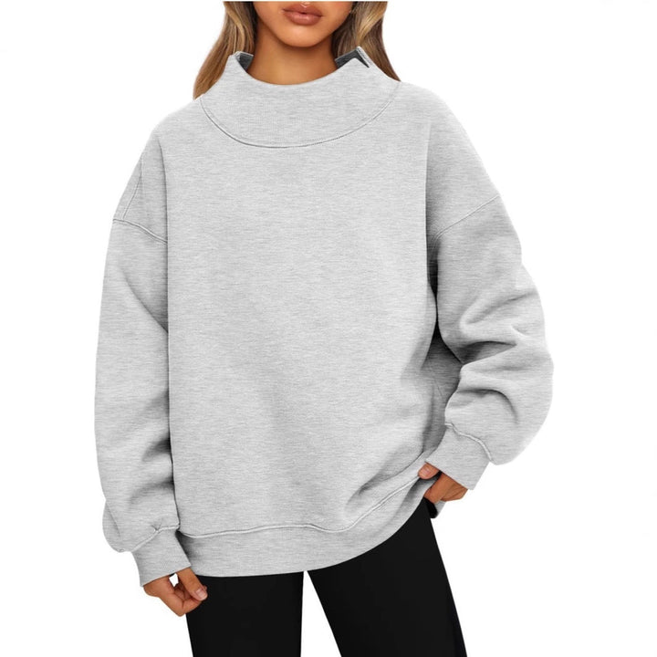 Annie Boutique™ | Essential High Collar Sweatshirt