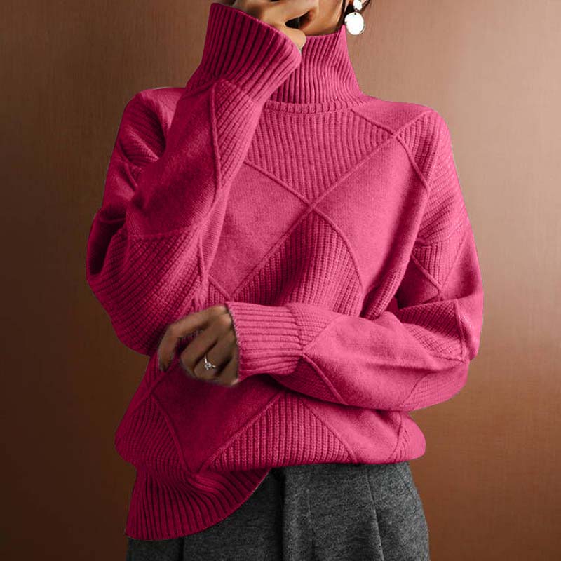 Annie Boutique™ | Sarah Textured Turtleneck Knit Sweater