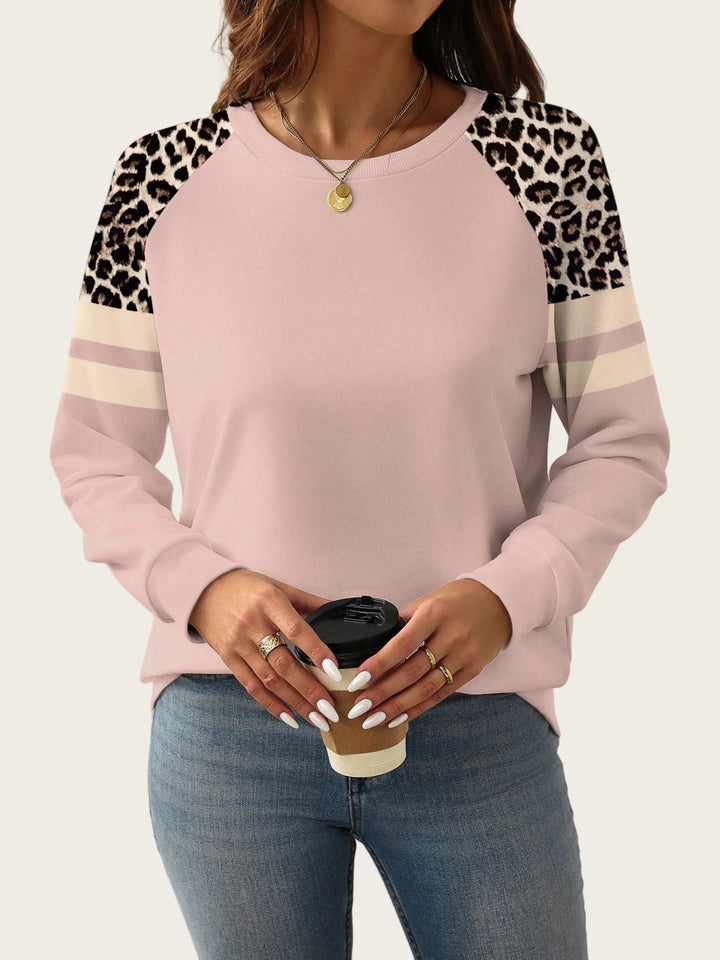 Annie Boutique™ | Chic Leopard Patch Sweatshirt