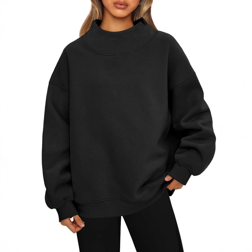 Annie Boutique™ | Essential High Collar Sweatshirt