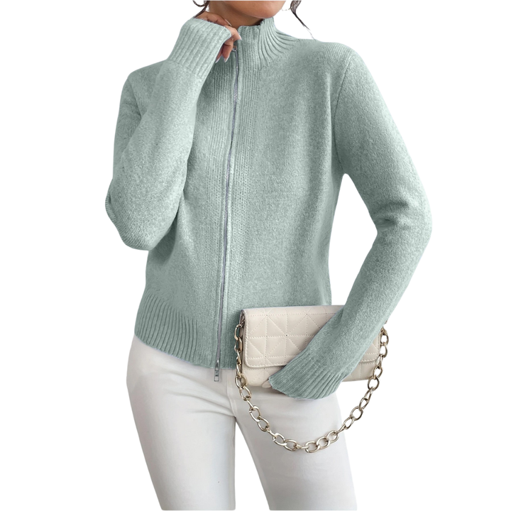 Annie Boutique™ | Celeste Zip-Up Knit Cardigan