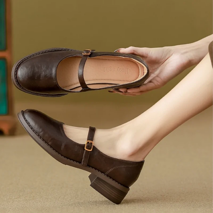Annie Boutique™| Classic Comfort Mary Janes Made Of Leather