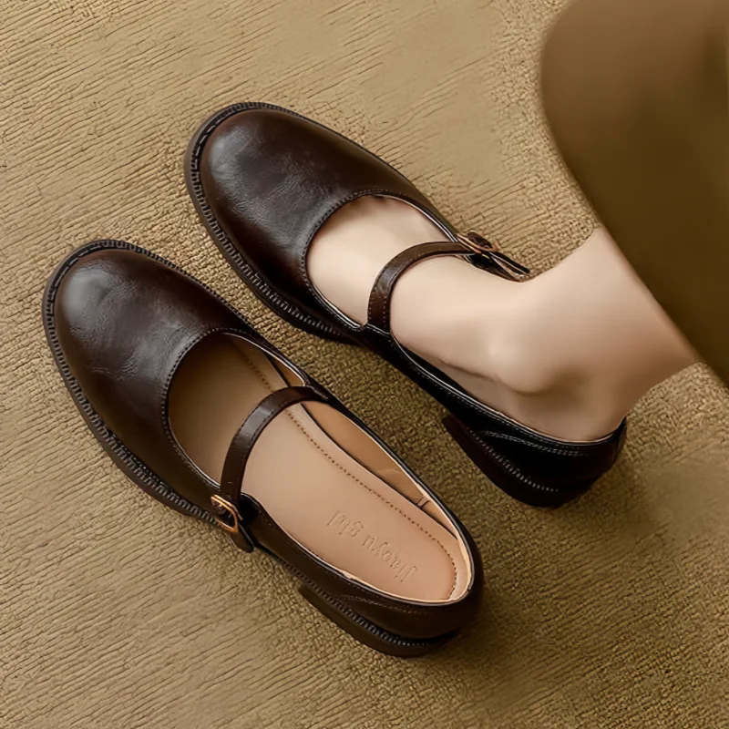 Annie Boutique™| Classic Comfort Mary Janes Made Of Leather