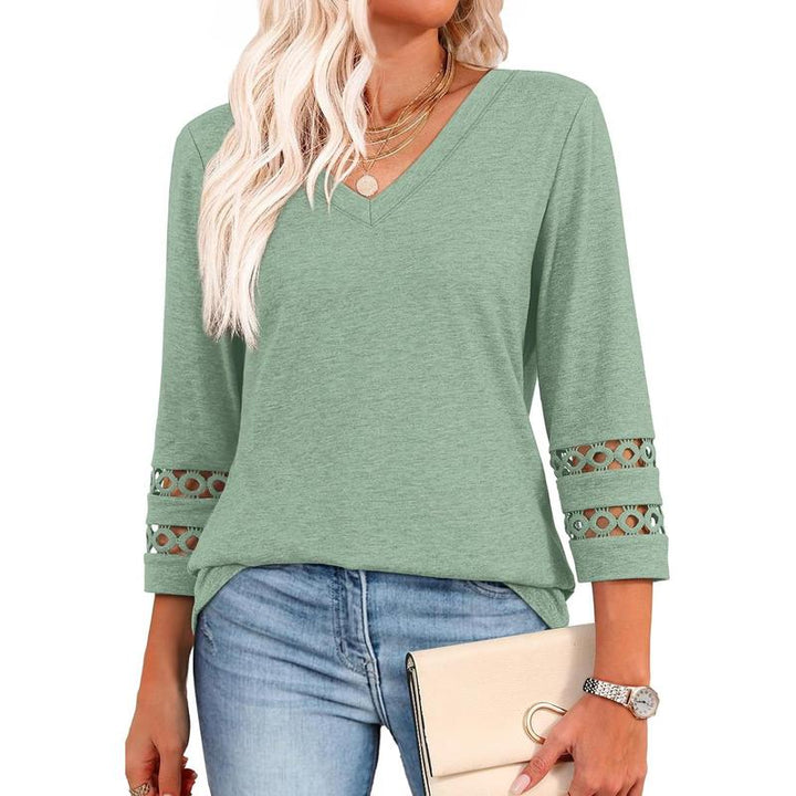STYLI™ –  Chic Casual V-Neck Summer Top