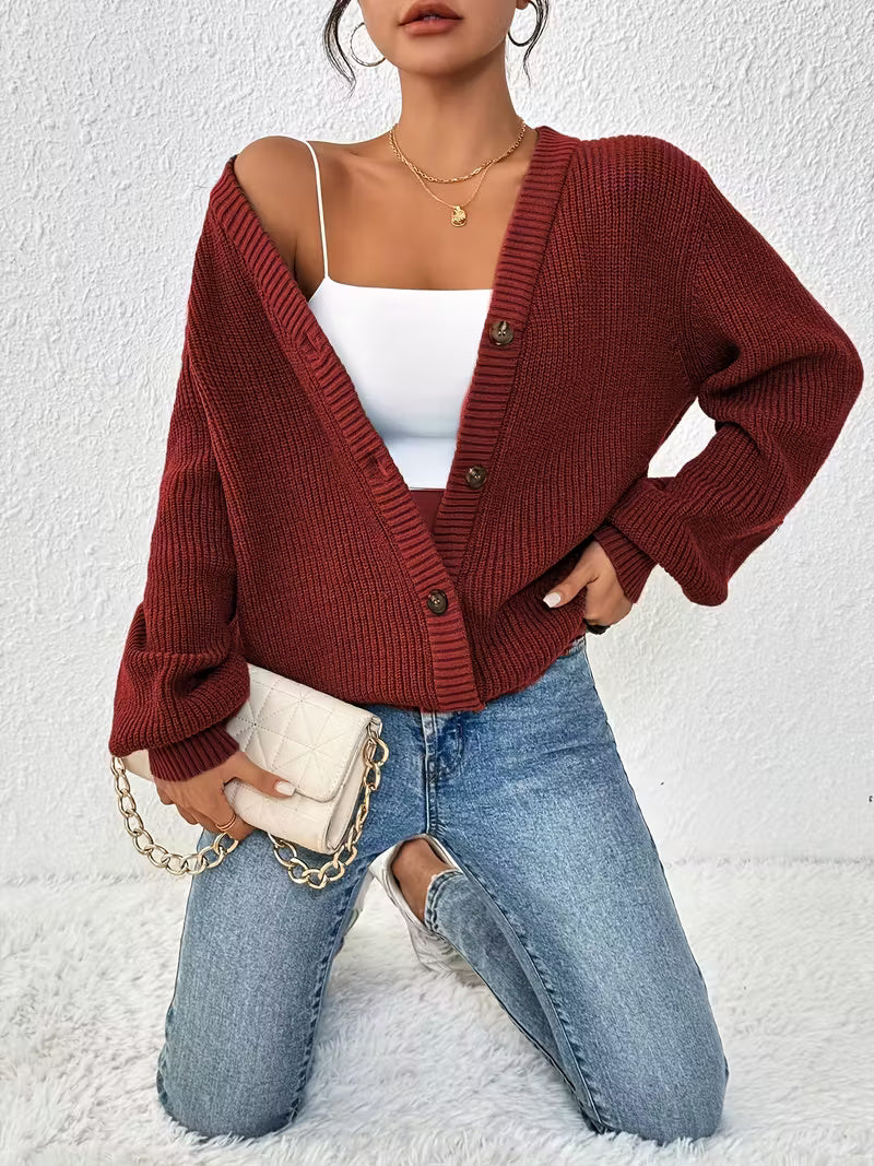 Annie Boutique™| Cozy Knit Button Cardigan