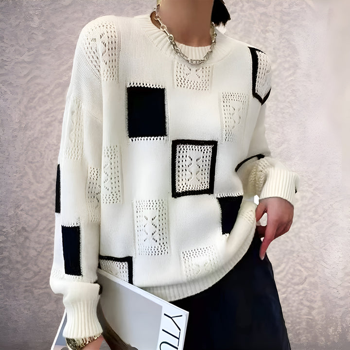 Annie Boutique™ | Women's Geometric Knitted Sweater