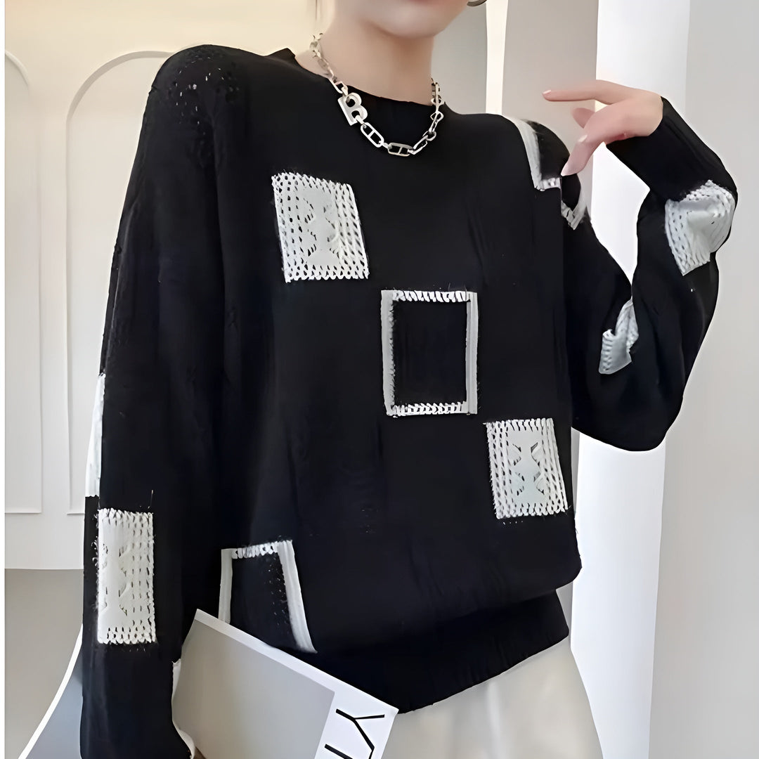 Annie Boutique™ | Women's Geometric Knitted Sweater