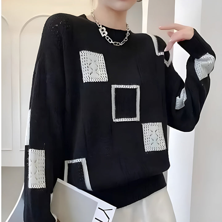 Annie Boutique™ | Women's Geometric Knitted Sweater