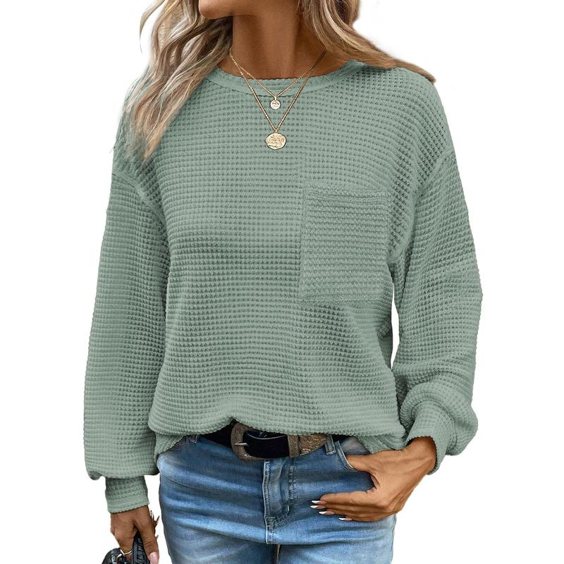 LIORA™ - Cozy Oversized Long Sleeve Crewneck Blouse