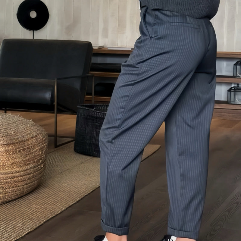 Annie Boutique™ | Tailored Comfort Pinstripe Pants
