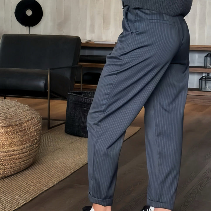 Annie Boutique™ | Tailored Comfort Pinstripe Pants