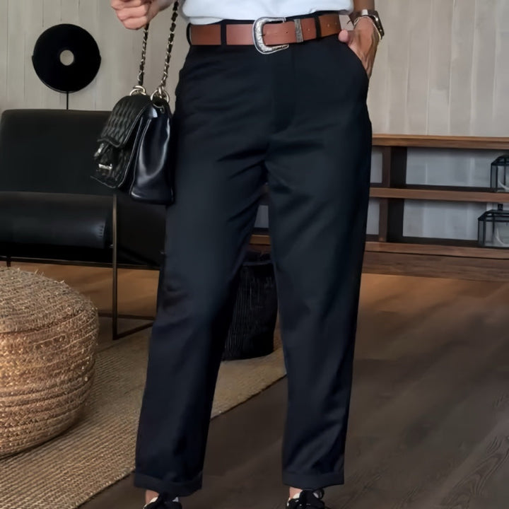 Annie Boutique™ | Tailored Comfort Pinstripe Pants